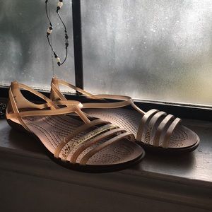 🎀NWOT Brown Croc Sandals Sz 10🎀